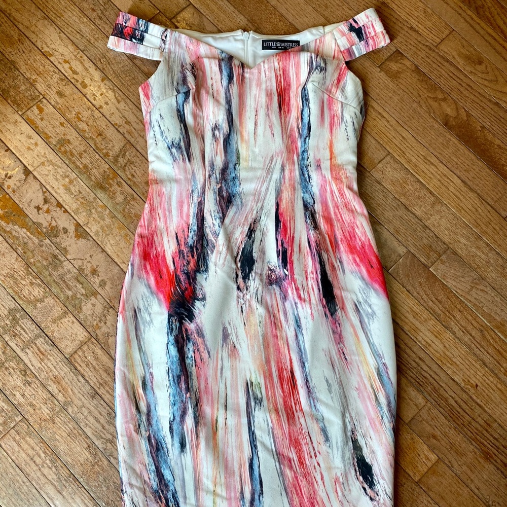 Little Mistress off the shoulder dress